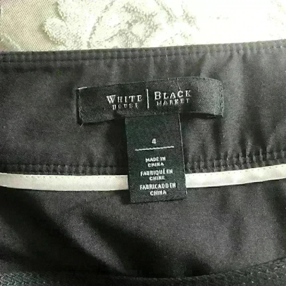 White  House Black Market Layered Striped Pencil Mini Skirt Casual Career - Picture 6 of 9